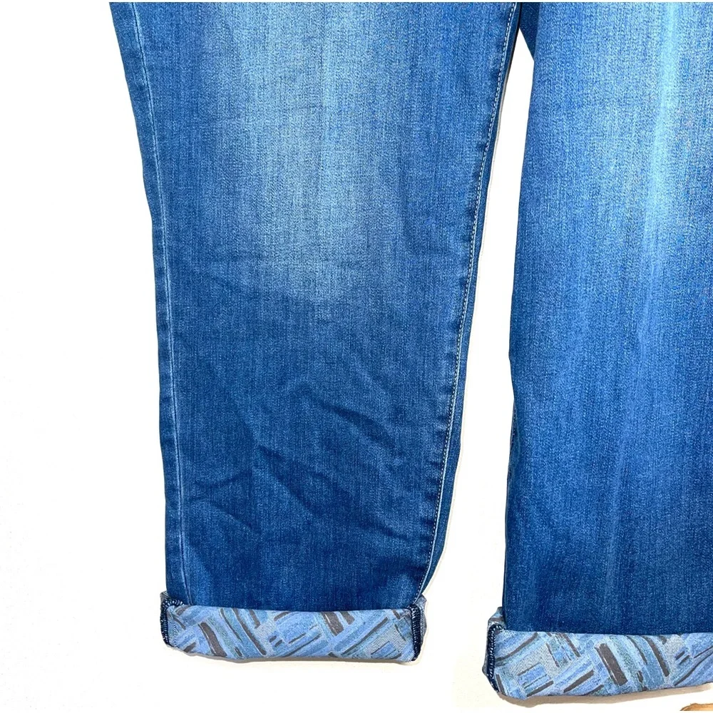 NYDJ Medium Wash High Rise Cuffed Cropped Girlfriend Jeans Size 16W - Picture 5 of 13